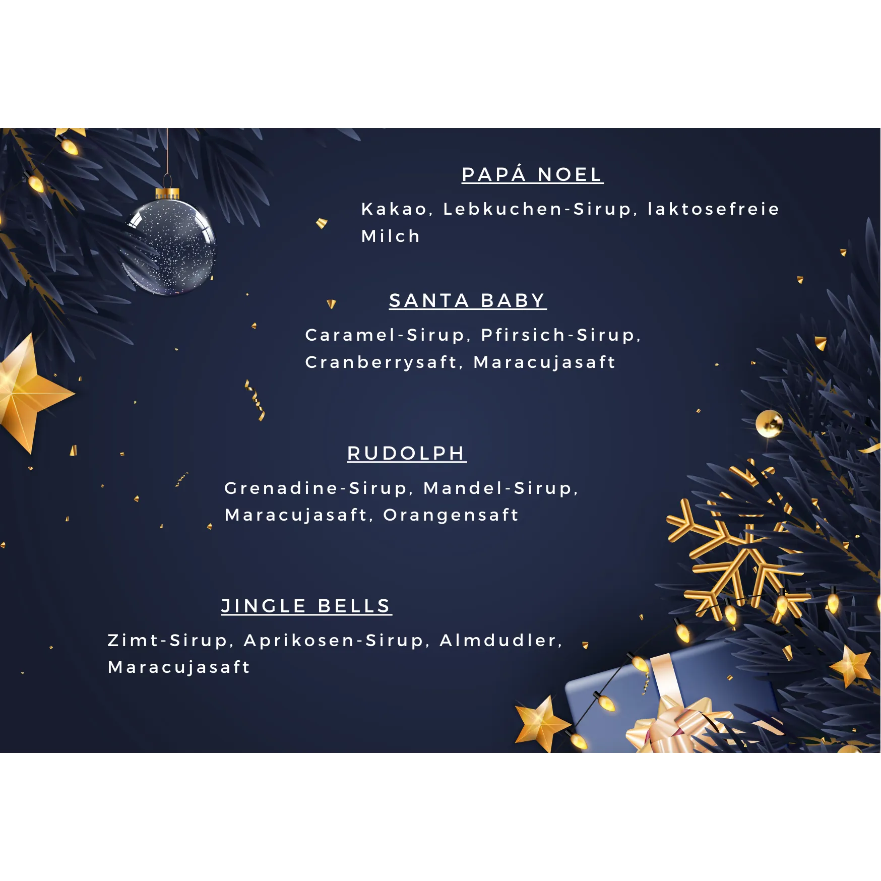 Weihnachts-Karte alkoholfrei